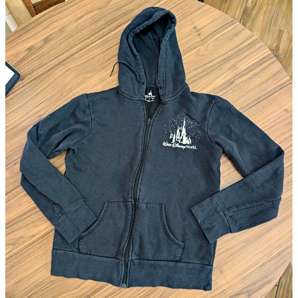 Disney Parks Walt Disney World Full Zip Hoodie Women's M Castle Epcot Graphic